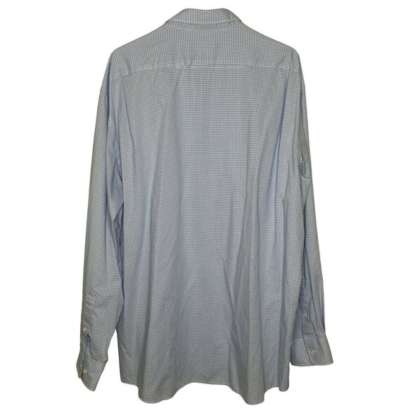 Tommy Hilfinger dress shirt men's XXL blue white plaid button down collar - Picture 2 of 7